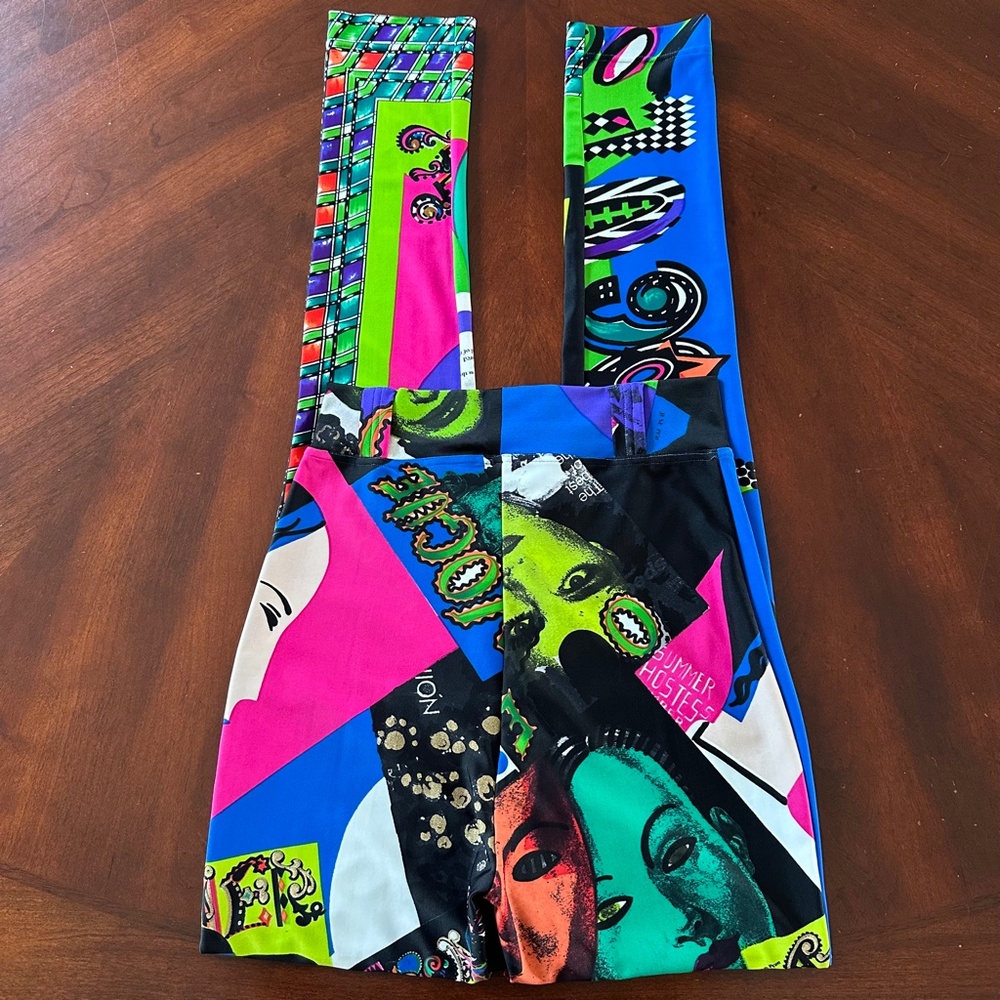 Gianni Versace Couture Vintage Vogue Print Leggings IT 40 / US 4 - Picture 11 of 16